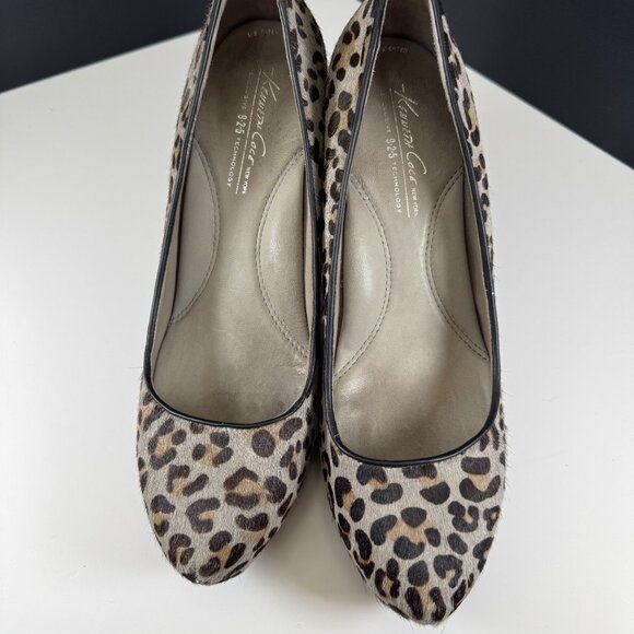 Kenneth Cole Bon-Together Animal Print Calf Hair Pointed Heeled Pumps size 8.5 - Picture 2 of 3